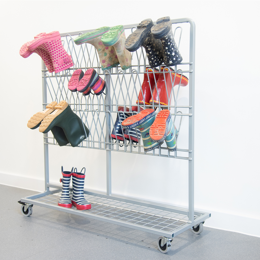 Metal Wellie Trolley Grey  hi-res